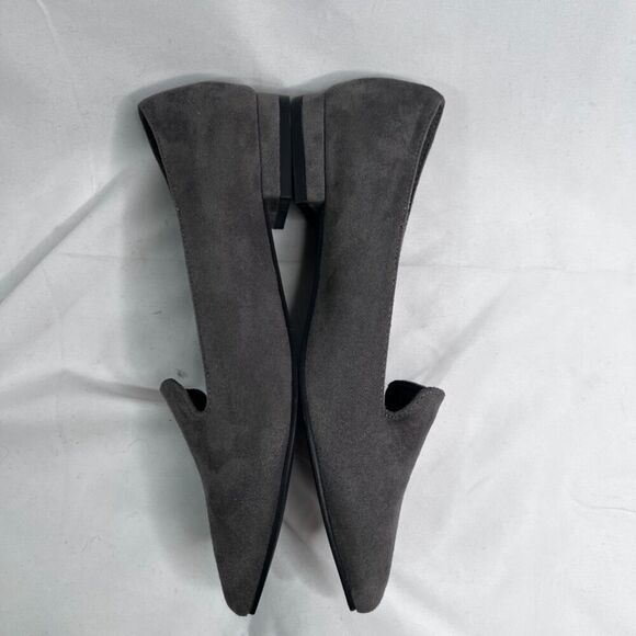 H by Halston Barcelona Gray Vegan Suede Pointed Toe Slip On Flats Size 7.5 - Picture 6 of 12